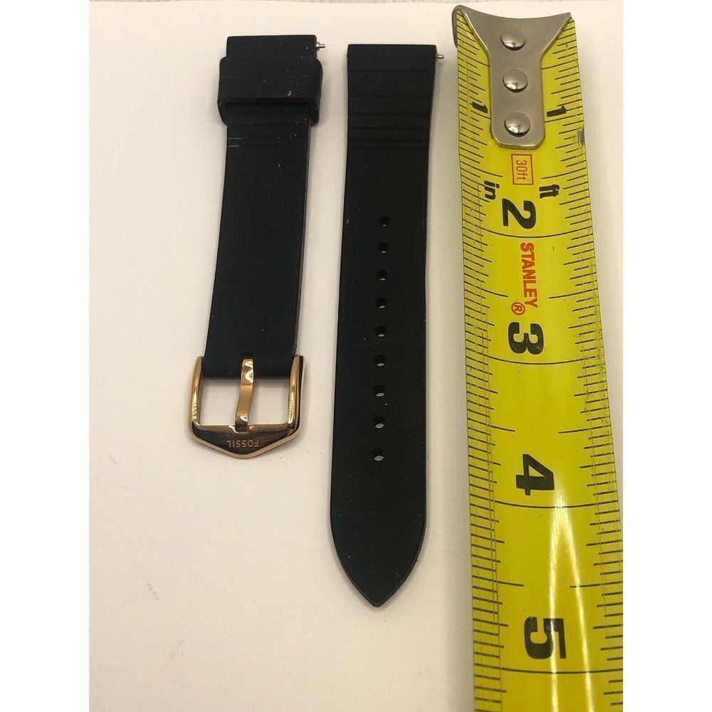 Authentic Fossil Watch Full Band 2piece Rubber Strap 18mm EZ10